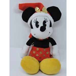 2021 Disney Just Play Retro Minnie Mouse Hat Scarf 10" Christmas Holiday Plush